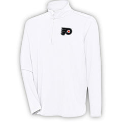 Philadelphia Flyers Antigua Hunk Quarter-Zip Pullover Top