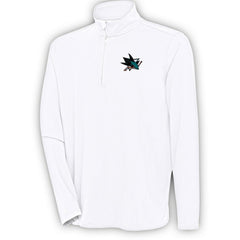 San Jose Sharks Antigua Hunk Quarter-Zip Pullover Top