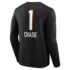 NFL Cincinnati Bengals Ja'Marr Chase Team Wordmark Player Name & Number Long Sleeve T-Shirt