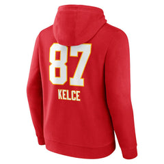 NFL Kansas City Chiefs Travis Kelce Team Wordmark Player Name & Number Pullover Hoodie