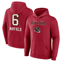 NFL Tampa Bay Buccaneers Baker Mayfield Team Wordmark Player Name & Number Pullover Hoodie