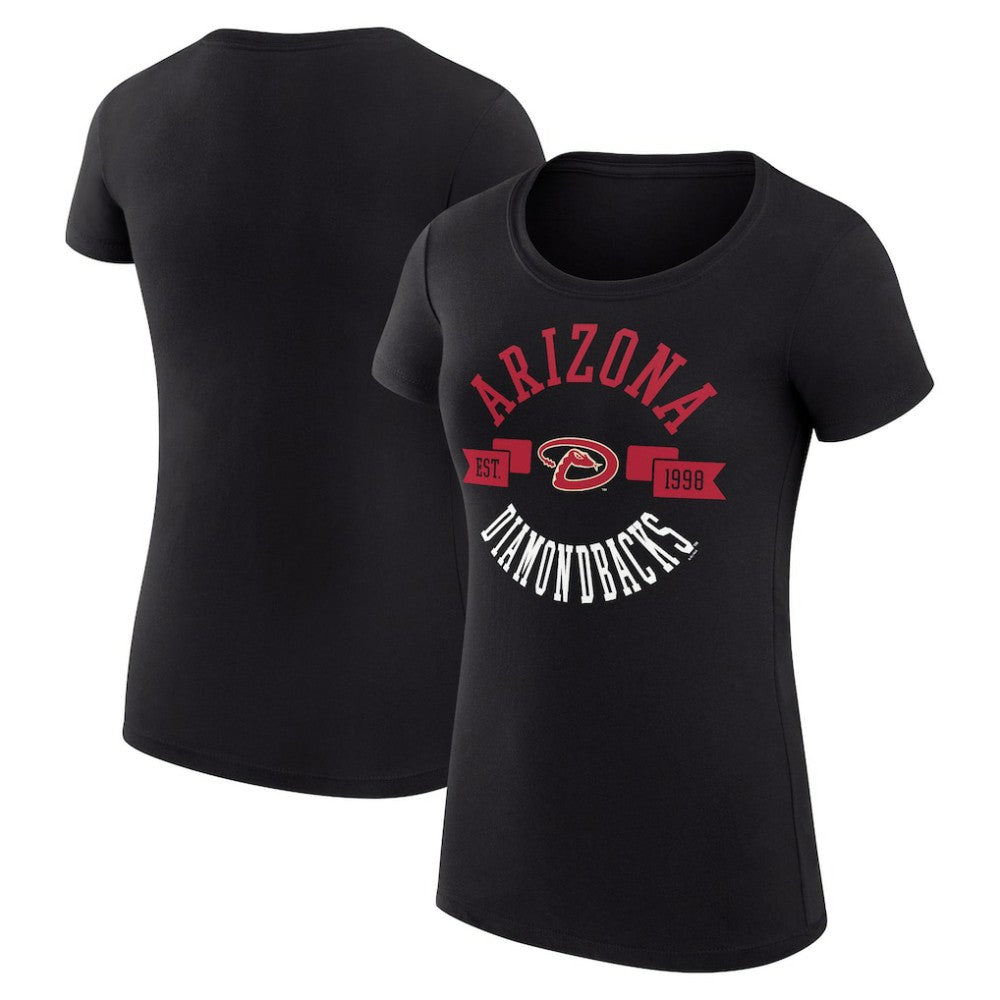 Arizona Diamondbacks G-III 4Her by Carl Banks Women's Super-Slim Fit Lightweight City Graphic T-Shirt - Black