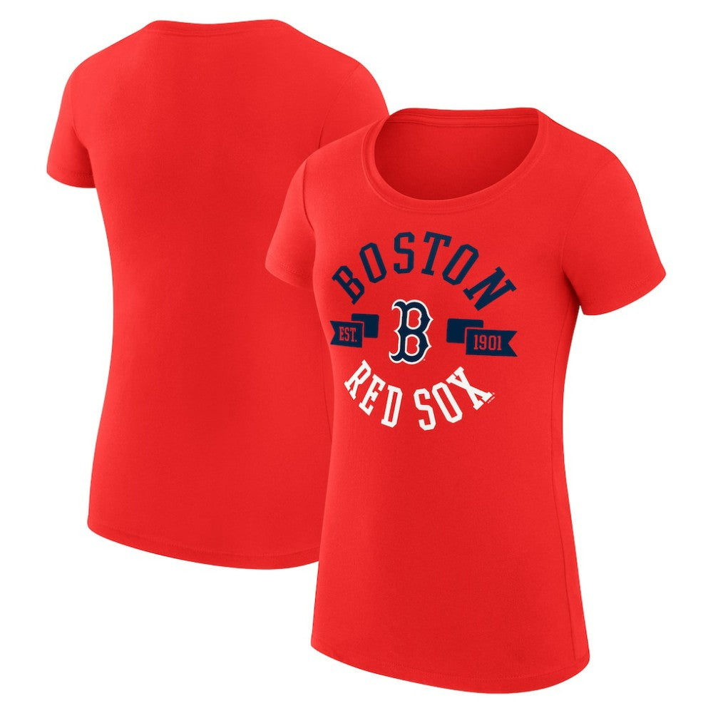 Boston Red Sox G-III 4Her by Carl Banks Women's Super-Slim Fit Lightweight City Graphic T-Shirt - Red