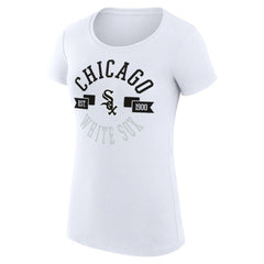Chicago White Sox G-III 4Her by Carl Banks Women's Super-Slim Fit Lightweight City Graphic T-Shirt - White