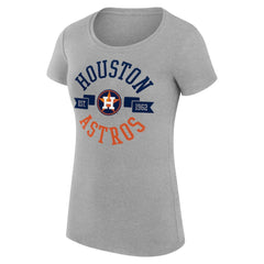Houston Astros G-III 4Her by Carl Banks Women's Super-Slim Fit Lightweight City Graphic T-Shirt - Heather Gray