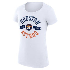Houston Astros G-III 4Her by Carl Banks Women's Super-Slim Fit Lightweight City Graphic T-Shirt - White