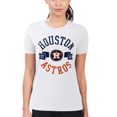 Houston Astros G-III 4Her by Carl Banks Women's Super-Slim Fit Lightweight City Graphic T-Shirt - White
