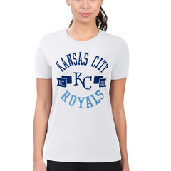 Kansas City Royals G-III 4Her by Carl Banks Women's Super-Slim Fit Lightweight City Graphic T-Shirt - White