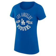 Los Angeles Dodgers G-III 4Her by Carl Banks Women's Super-Slim Fit Lightweight City Graphic T-Shirt - Royal