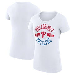Philadelphia Phillies G-III 4Her by Carl Banks Women's Super-Slim Fit Lightweight City Graphic T-Shirt - White
