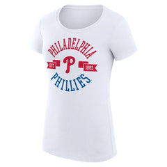 Philadelphia Phillies G-III 4Her by Carl Banks Women's Super-Slim Fit Lightweight City Graphic T-Shirt - White