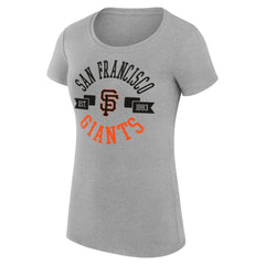 San Francisco Giants G-III 4Her by Carl Banks Women's Super-Slim Fit Lightweight City Graphic T-Shirt - Heather Gray