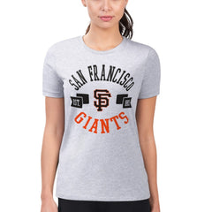 San Francisco Giants G-III 4Her by Carl Banks Women's Super-Slim Fit Lightweight City Graphic T-Shirt - Heather Gray