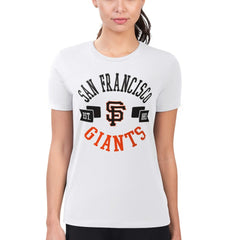 San Francisco Giants G-III 4Her by Carl Banks Women's Super-Slim Fit Lightweight City Graphic T-Shirt - White