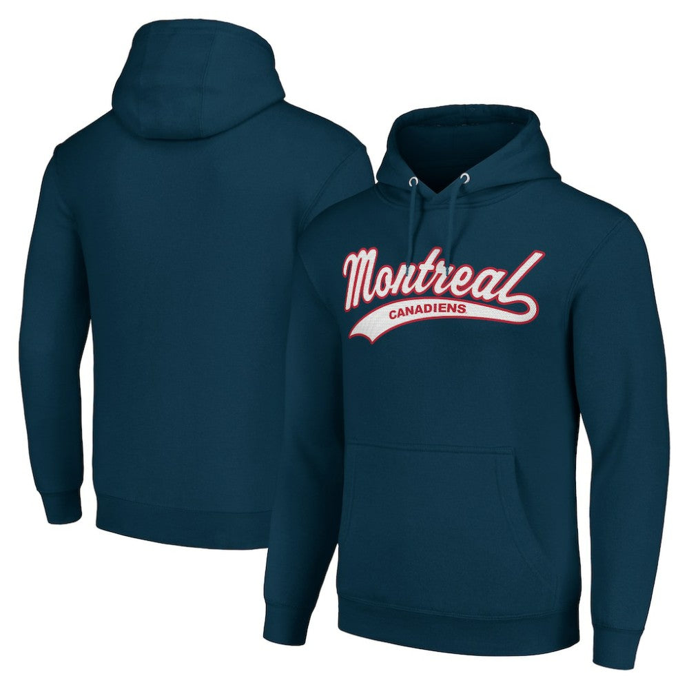Montreal Canadiens Starter Tailsweep Fleece Tri-Blend Pullover Hoodie