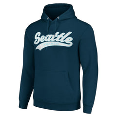 Seattle Kraken Starter Tailsweep Fleece Tri-Blend Pullover Hoodie