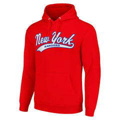 New York Rangers Starter Tailsweep Fleece Tri-Blend Pullover Hoodie