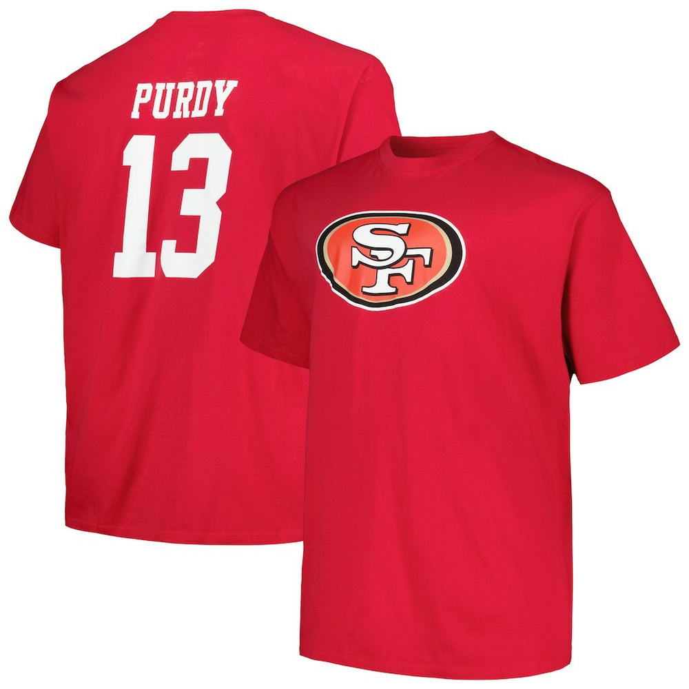NFL San Francisco 49ers Brock Purdy Big & Tall Player Name & Number T-Shirt