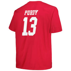 NFL San Francisco 49ers Brock Purdy Big & Tall Player Name & Number T-Shirt