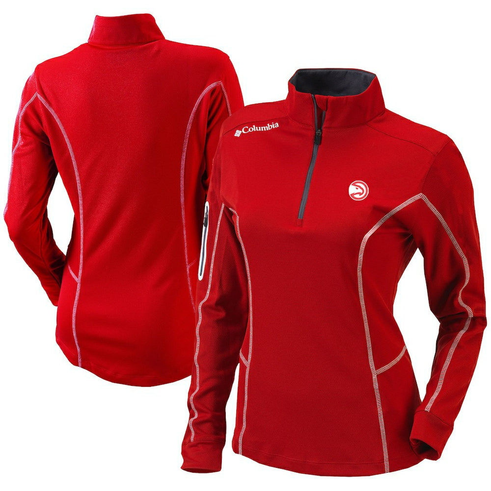 Atlanta Hawks Women's Omni-Wick Shotgun Quarter-Zip Pullover Top - Red | Columbia shop