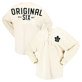 Toronto Maple Leafs Fanatics Women's Original Six Lace-Up Spirit Jersey Long Sleeve T-Shirt