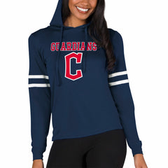 Cleveland Guardians Concepts Sport Women's Marathon Lightweight Lounge Pullover Hoodie - Navy