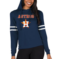 Houston Astros Concepts Sport Women's Marathon Lightweight Lounge Pullover Hoodie - Navy