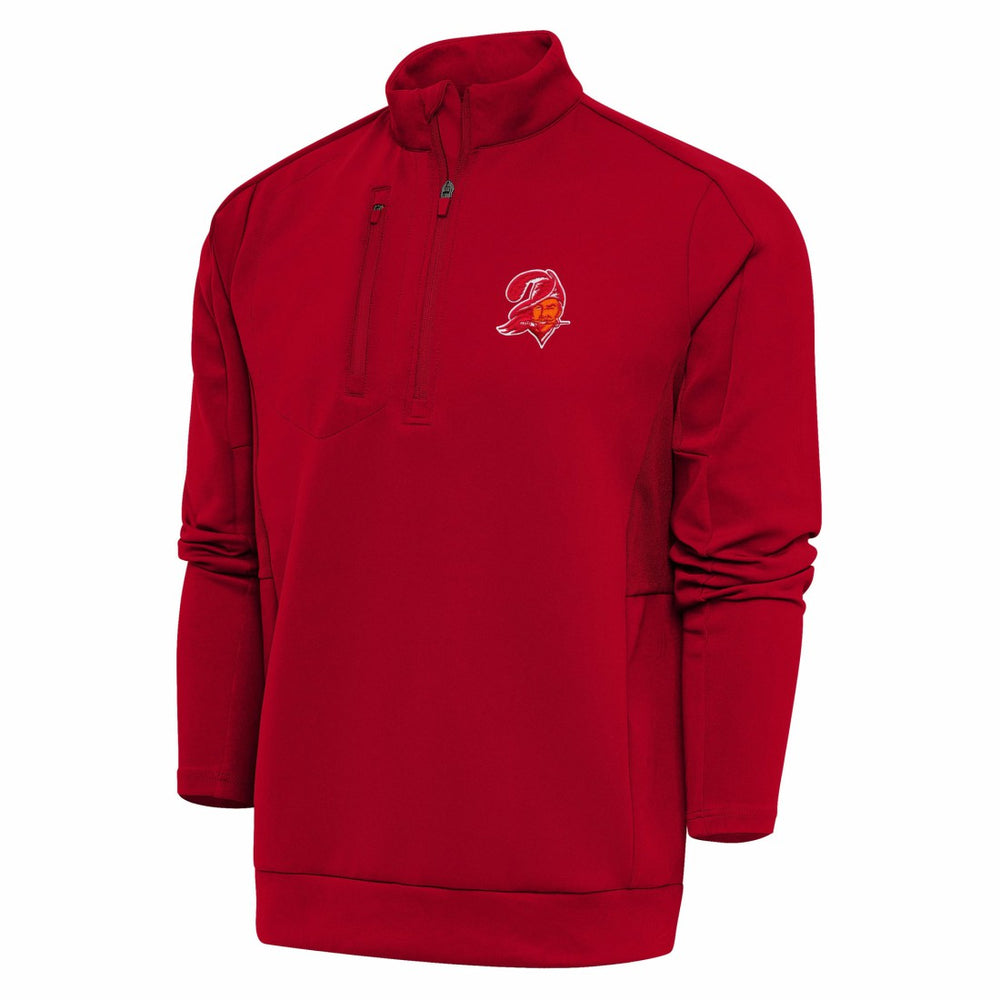 NFL Tampa Bay Buccaneers Adult Throwback Logo Generation Quarter-Zip Pullover Top