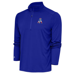 NFL New England Patriots Adult Throwback Logo Tribute Quarter-Zip Pullover