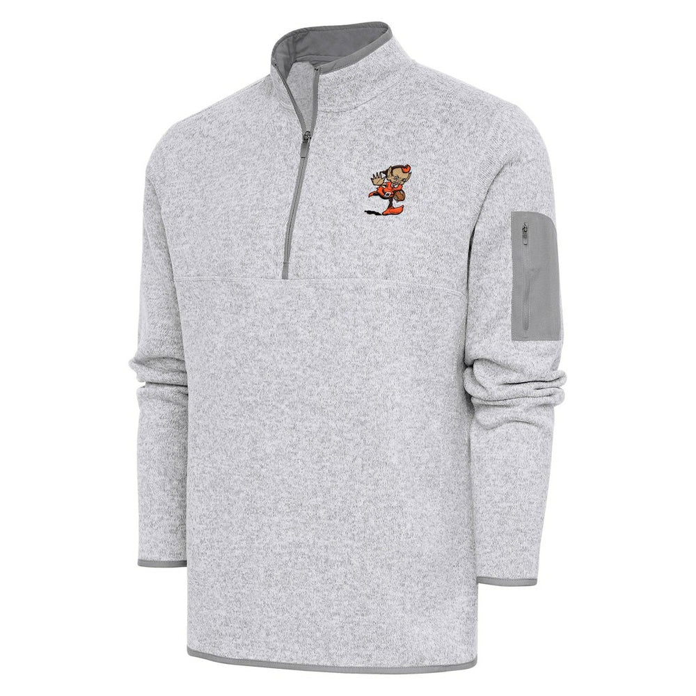 NFL Cleveland Browns Adult Throwback Logo Fortune Quarter-Zip Pullover Jacket