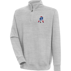 NFL New England Patriots Adult Throwback Logo Victory Quarter-Zip Pullover Top