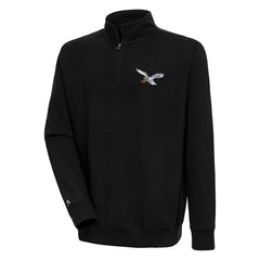 NFL Philadelphia Eagles Adult Throwback Logo Victory Quarter-Zip Pullover Top