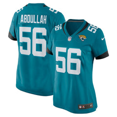 NFL Jacksonville Jaguars Yasir Abdullah Women's Team Game Jersey