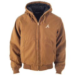Atlanta Braves Dunbrooke Dakota Work Full-Zip Hoodie Jacket - Brown