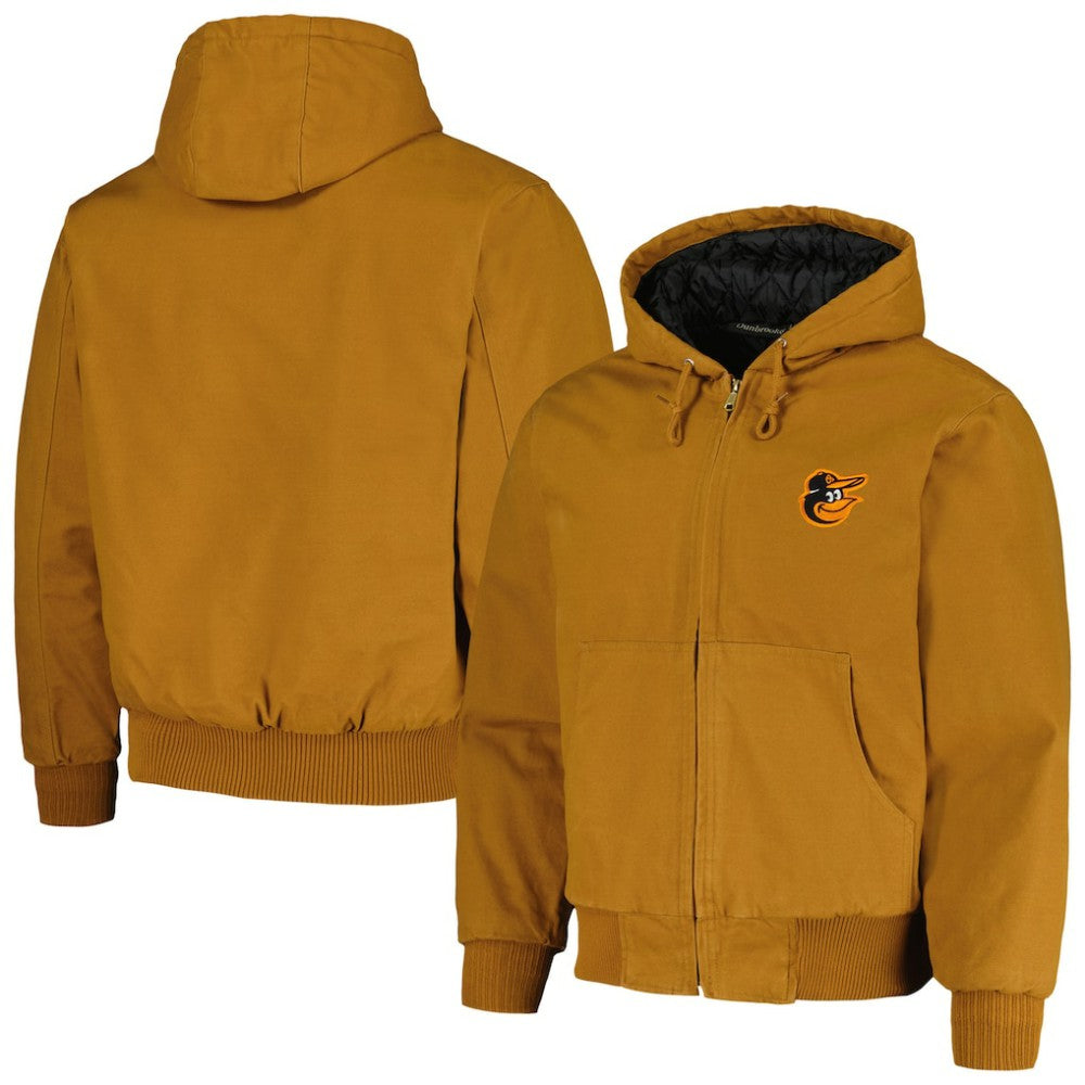 Baltimore Orioles Dunbrooke Dakota Work Full-Zip Hoodie Jacket - Brown