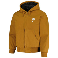 Philadelphia Phillies Dunbrooke Dakota Work Full-Zip Hoodie Jacket - Brown