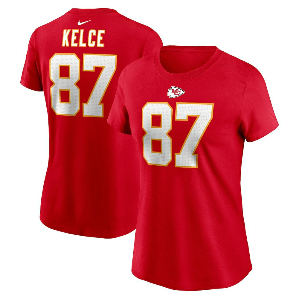 NFL Kansas City Chiefs Travis Kelce Women's Player Name & Number T-Shirt
