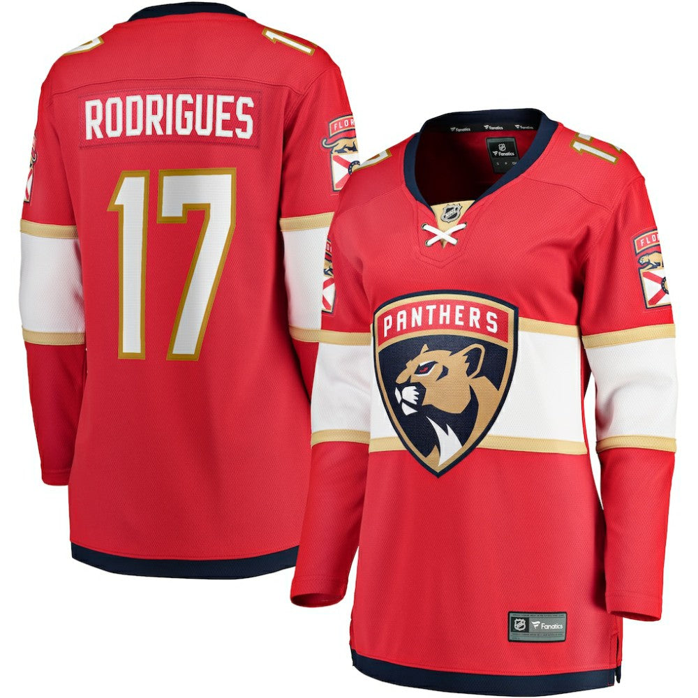 Evan Rodrigues Florida Panthers Fanatics Women's Home Breakaway Player Jersey