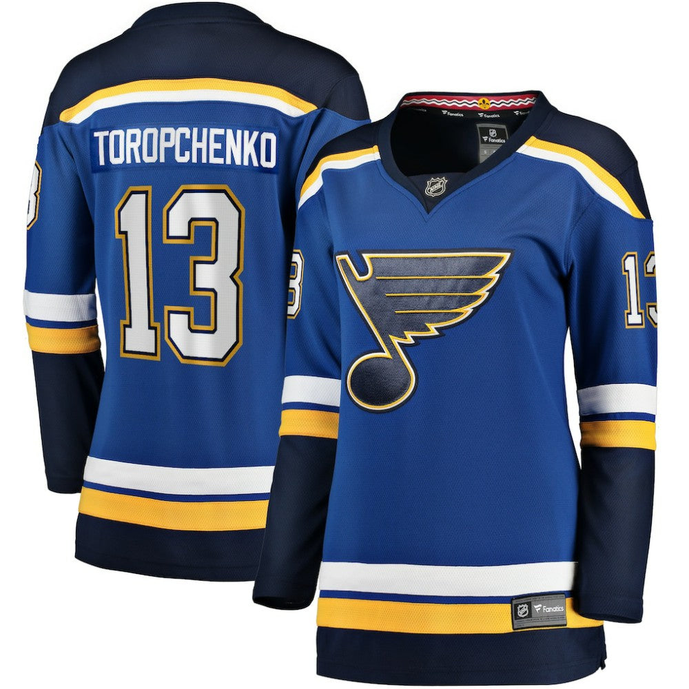 Alexey Toropchenko St. Louis Blues Fanatics Women's Home Breakaway Player Jersey