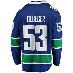 Teddy Blueger Vancouver Canucks Fanatics Home Breakaway Jersey