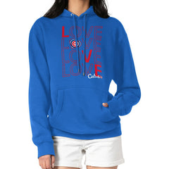 Chicago Cubs G-III 4Her by Carl Banks Women's Love Graphic Fleece Hoodie - Royal