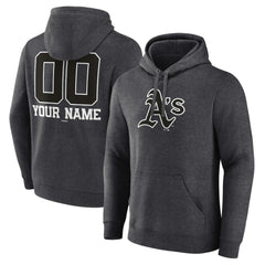 Athletics Personalized Monochrome Name & Number Pullover Hoodie - Charcoal