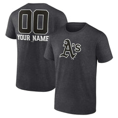 Athletics Personalized Monochrome Name & Number T-Shirt - Charcoal
