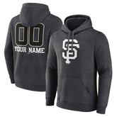 San Francisco Giants Personalized Monochrome Name & Number Pullover Hoodie - Charcoal