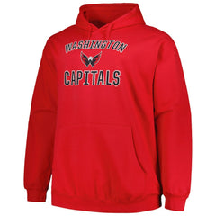 Washington Capitals Profile Big & Tall Arch Over Logo Pullover Hoodie