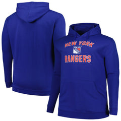 New York Rangers Profile Big & Tall Arch Over Logo Pullover Hoodie