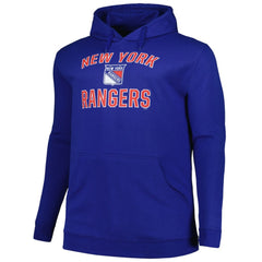 New York Rangers Profile Big & Tall Arch Over Logo Pullover Hoodie