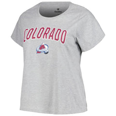Colorado Avalanche Profile Women's Plus Size Arch Over Logo T-Shirt