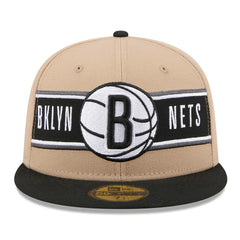 Brooklyn Nets 2024 NBA Draft 59FIFTY Fitted Hat - Tan/Black | New Era on sale