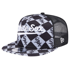 Chicago White Sox Seeing Diamonds A-Frame Trucker 9FIFTY Snapback Hat - Black | New Era
